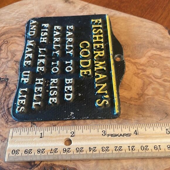 Vintage Fisherman's Code Metal Plaque - Picture 4 of 4